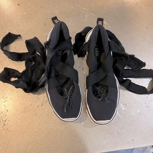 Valentino Red ballet sneaker with ankle tie